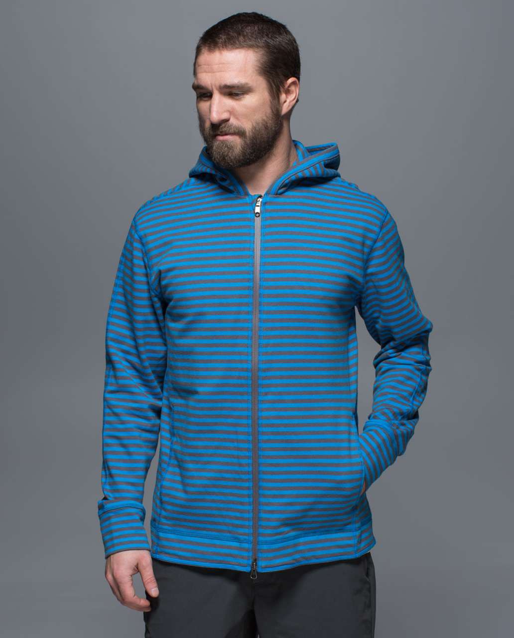 Lululemon Rival Hoodie - Narrow Bold Stripe Ocean Hue