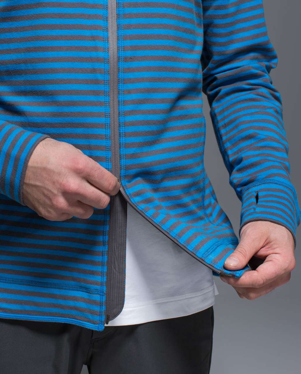 Lululemon Rival Hoodie - Narrow Bold Stripe Ocean Hue