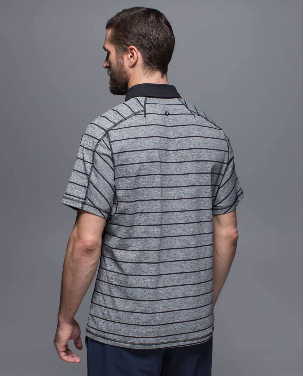 Lululemon Pivot Polo - Cayman Stripe Heathered Black