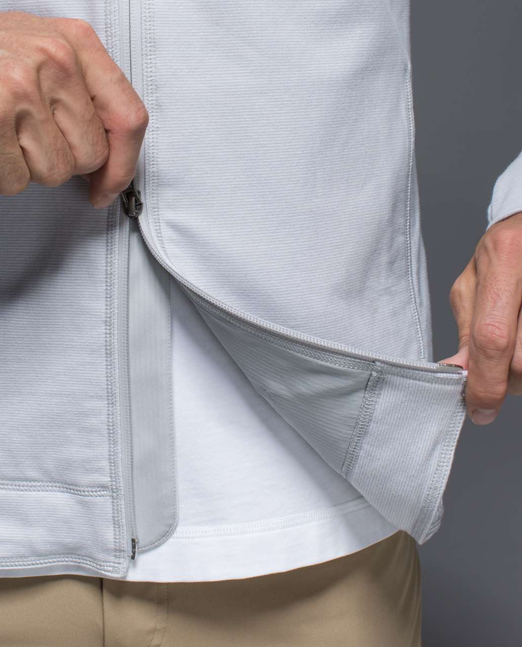 Lululemon Rival Hoodie - Wee Stripe White Silver Spoon