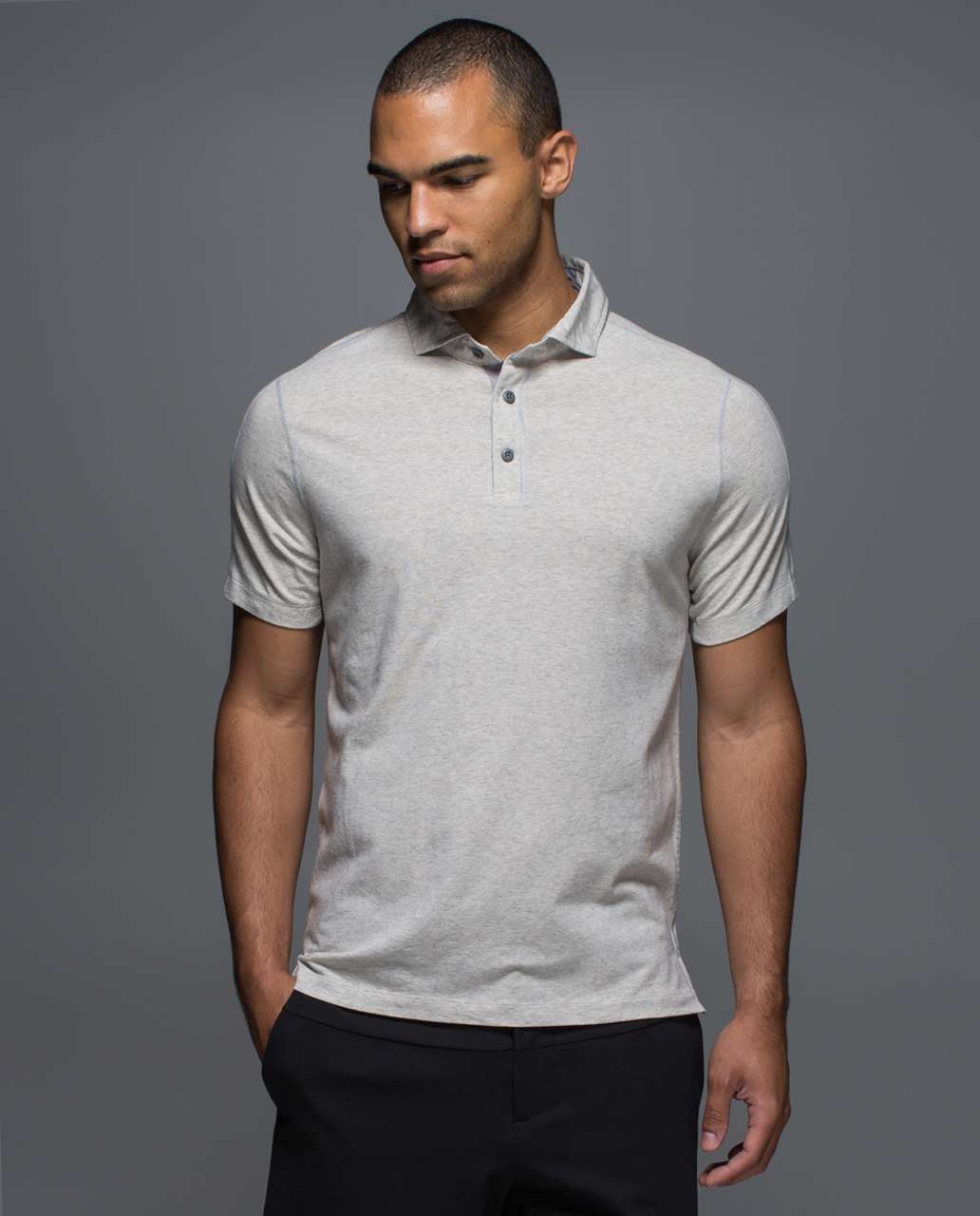 Lululemon Rival Polo - Heathered Light Grey