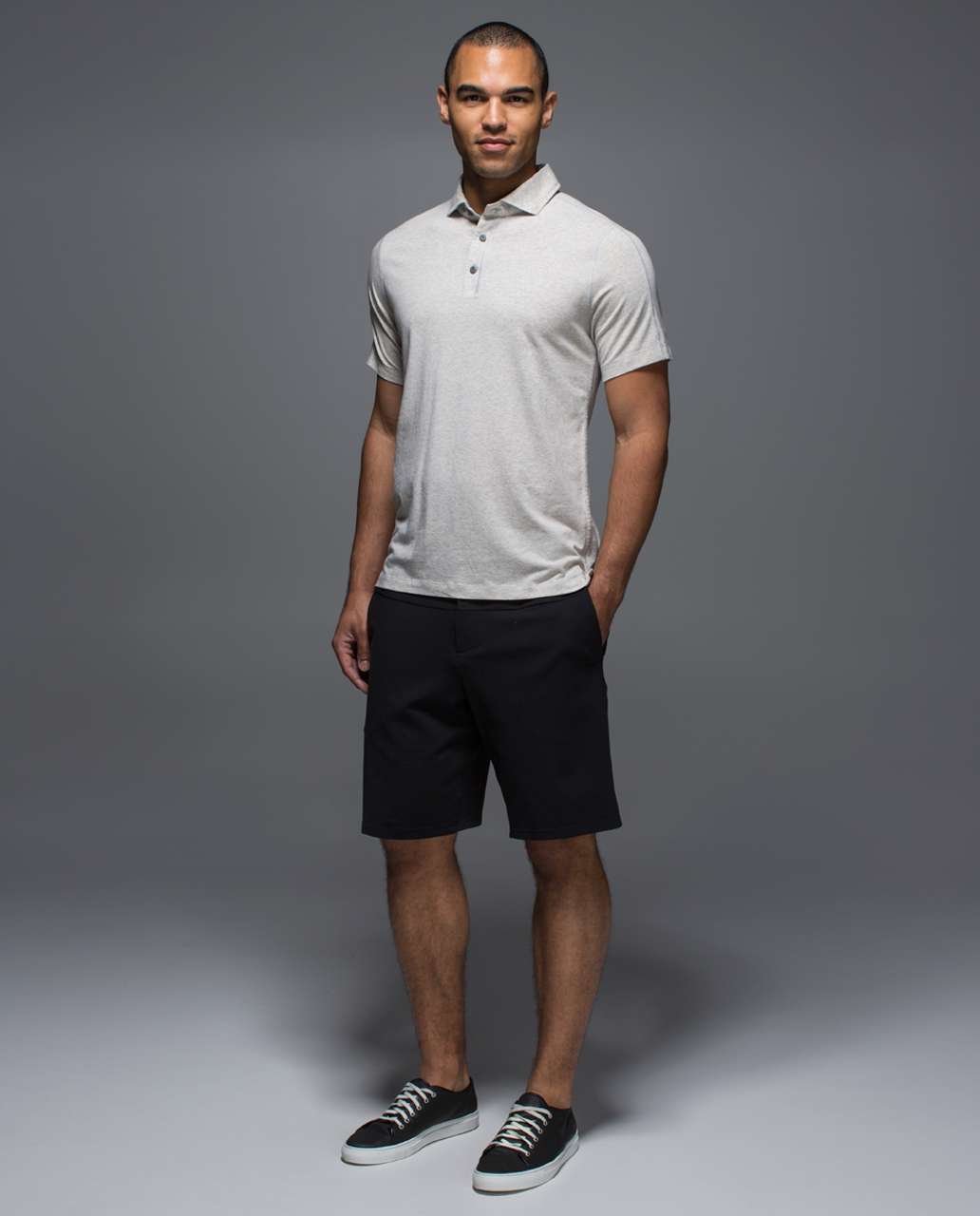 Lululemon Rival Polo - Heathered Light Grey - lulu fanatics