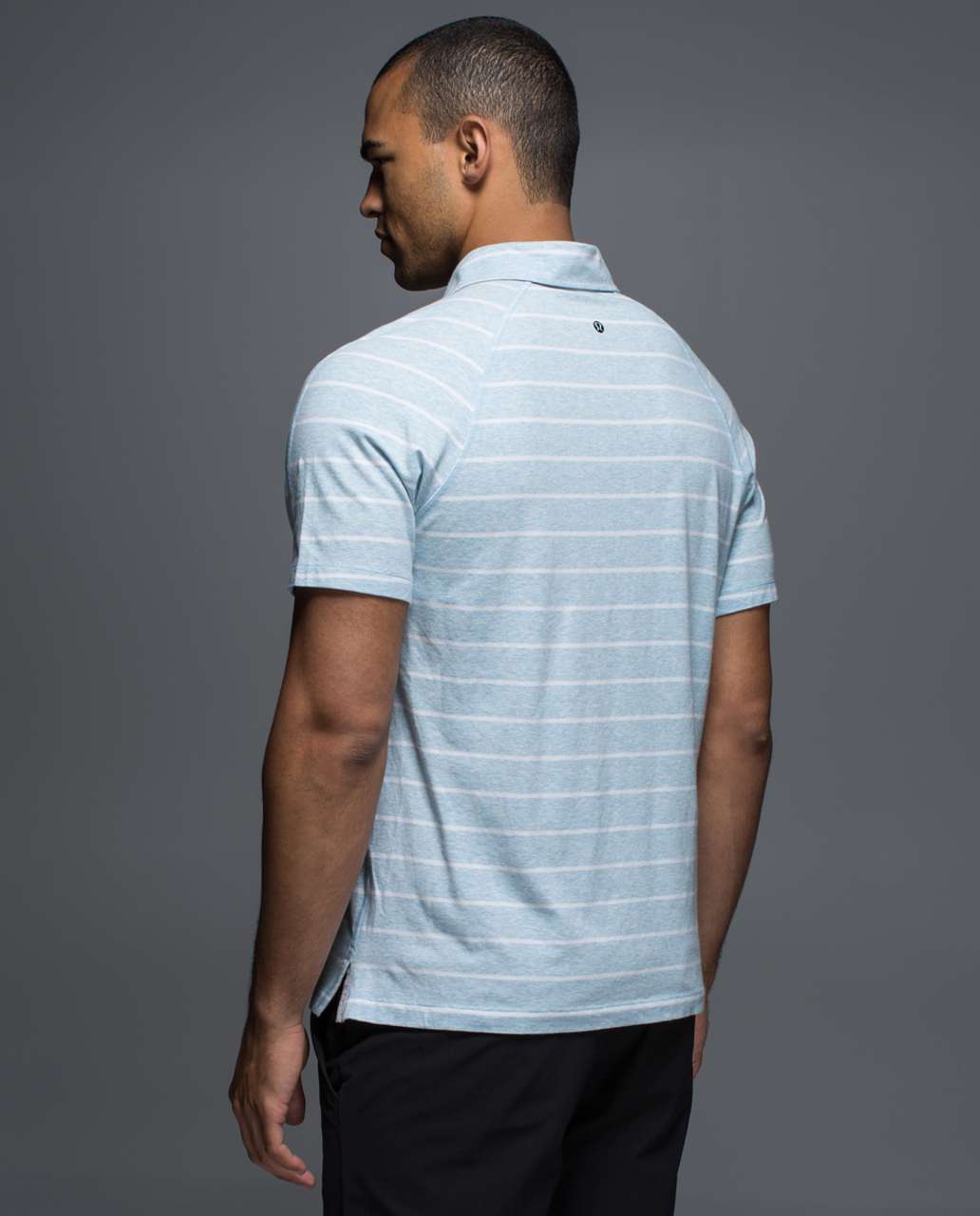 Lululemon Rival Polo - Cayman Stripe Heathered Ice Blue