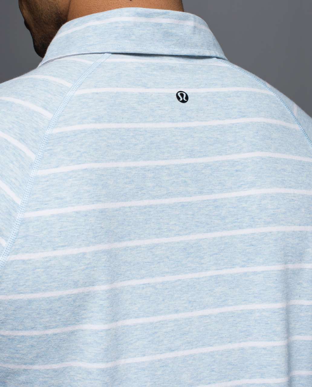 Lululemon Rival Polo - Cayman Stripe Heathered Ice Blue