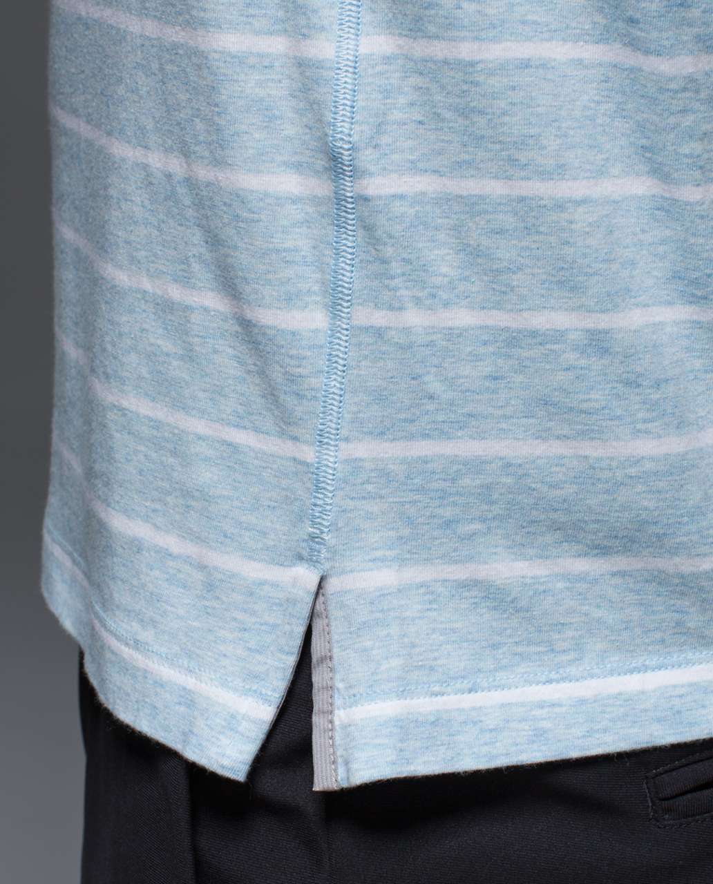 Lululemon Rival Polo - Cayman Stripe Heathered Ice Blue