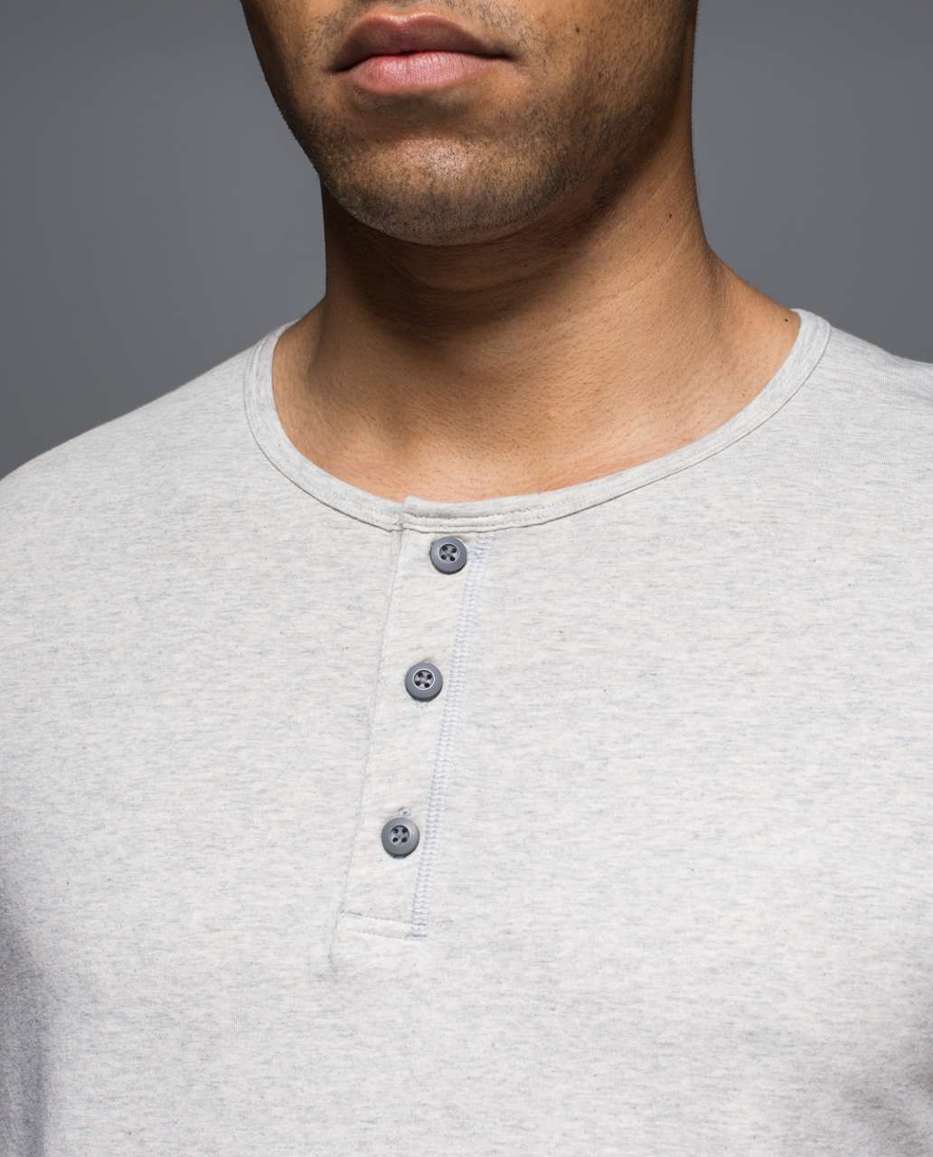 Lululemon Rival Henley - Heathered Light Grey