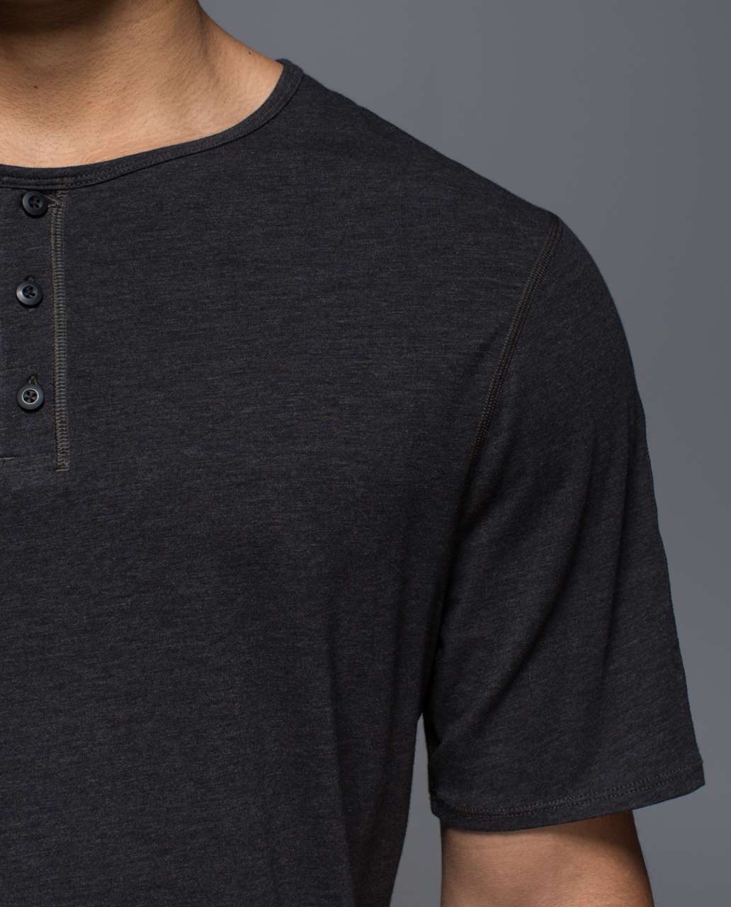 Lululemon Rival Henley - Heathered Black