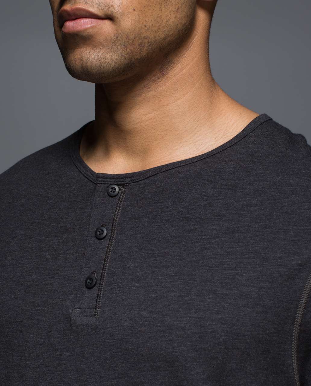 Lululemon Rival Henley - Heathered Black