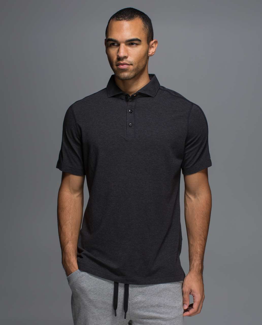 Lululemon Rival Polo - Heathered Black