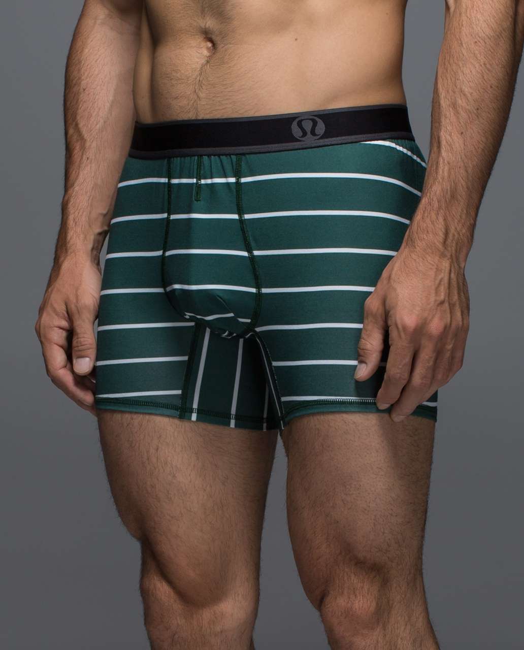 Lululemon No Boxer Boxer - Cayman Stripe Printed Forest