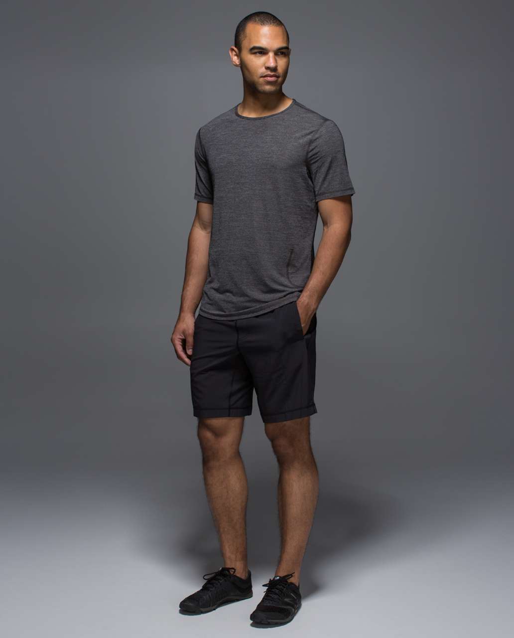 Lululemon Non-Stop Crew - Heathered Black