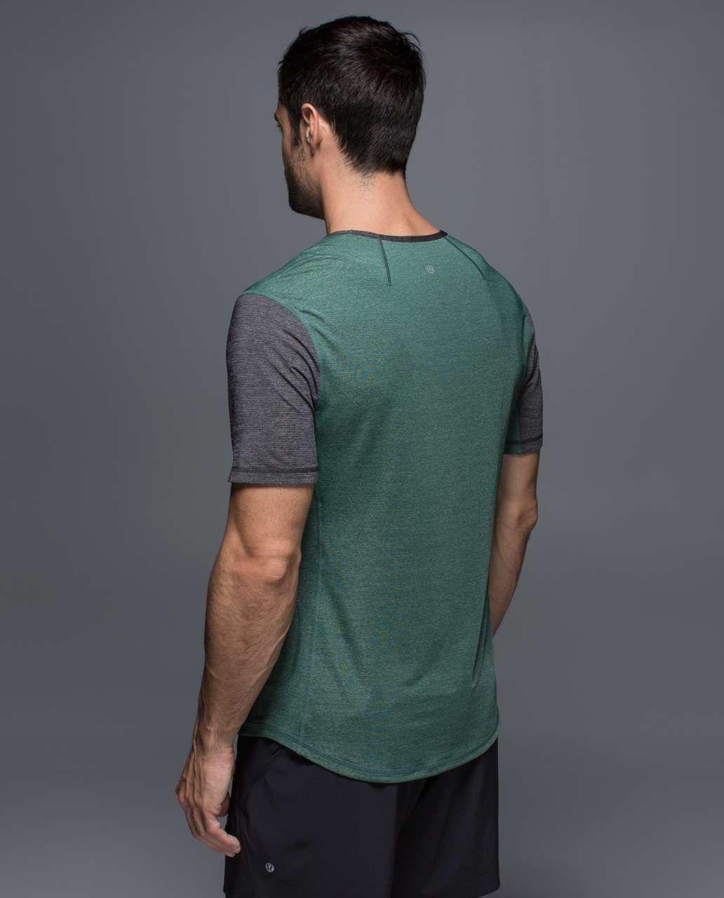 Lululemon Non-Stop Crew - Heathered Forest / Heathered Black