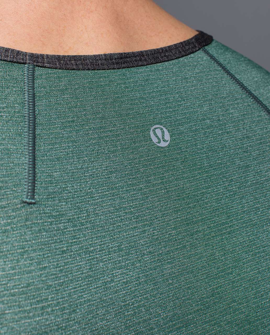 Lululemon Non-Stop Crew - Heathered Forest / Heathered Black