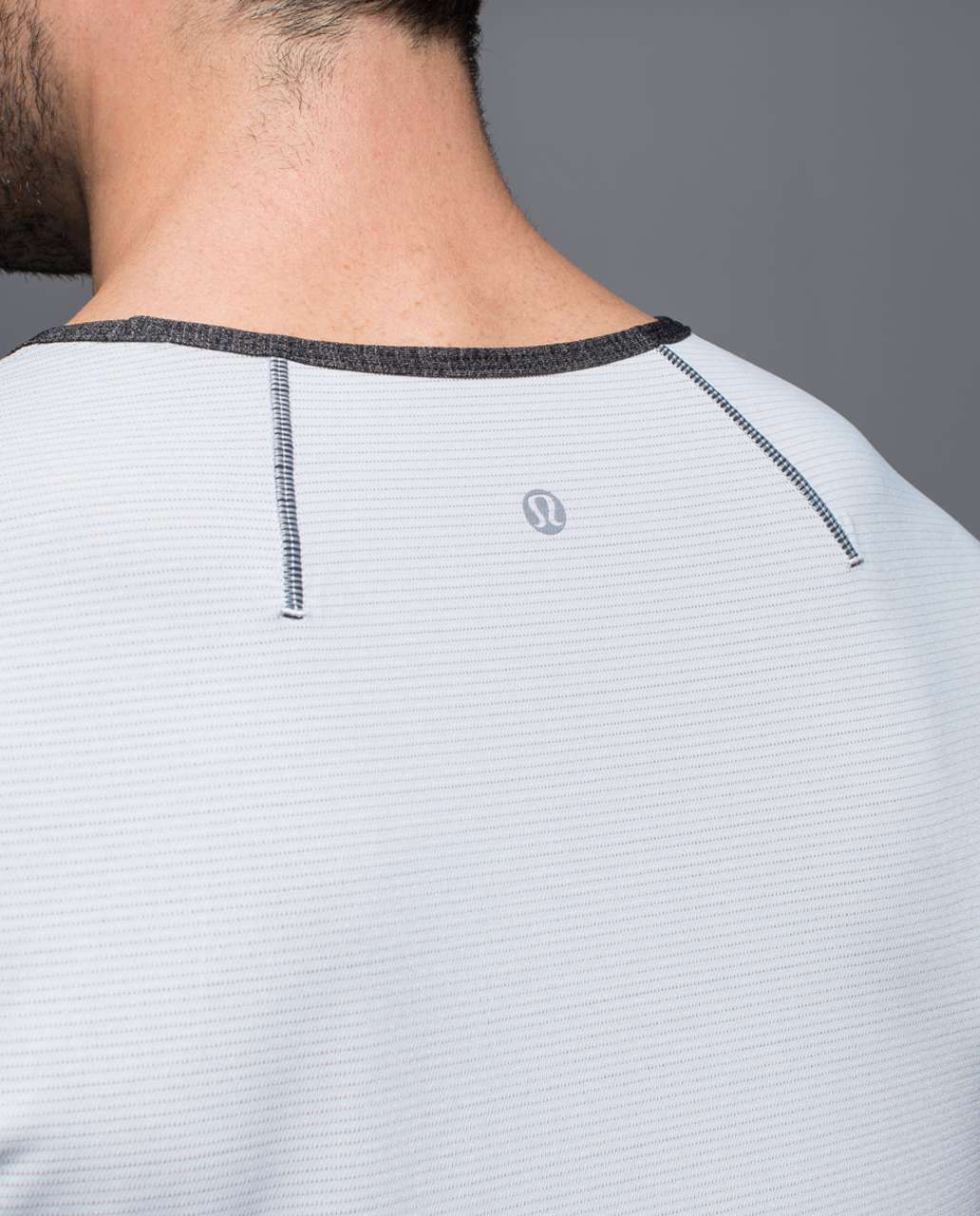 Lululemon Non-Stop Crew - Heathered Light Grey / Heathered Black