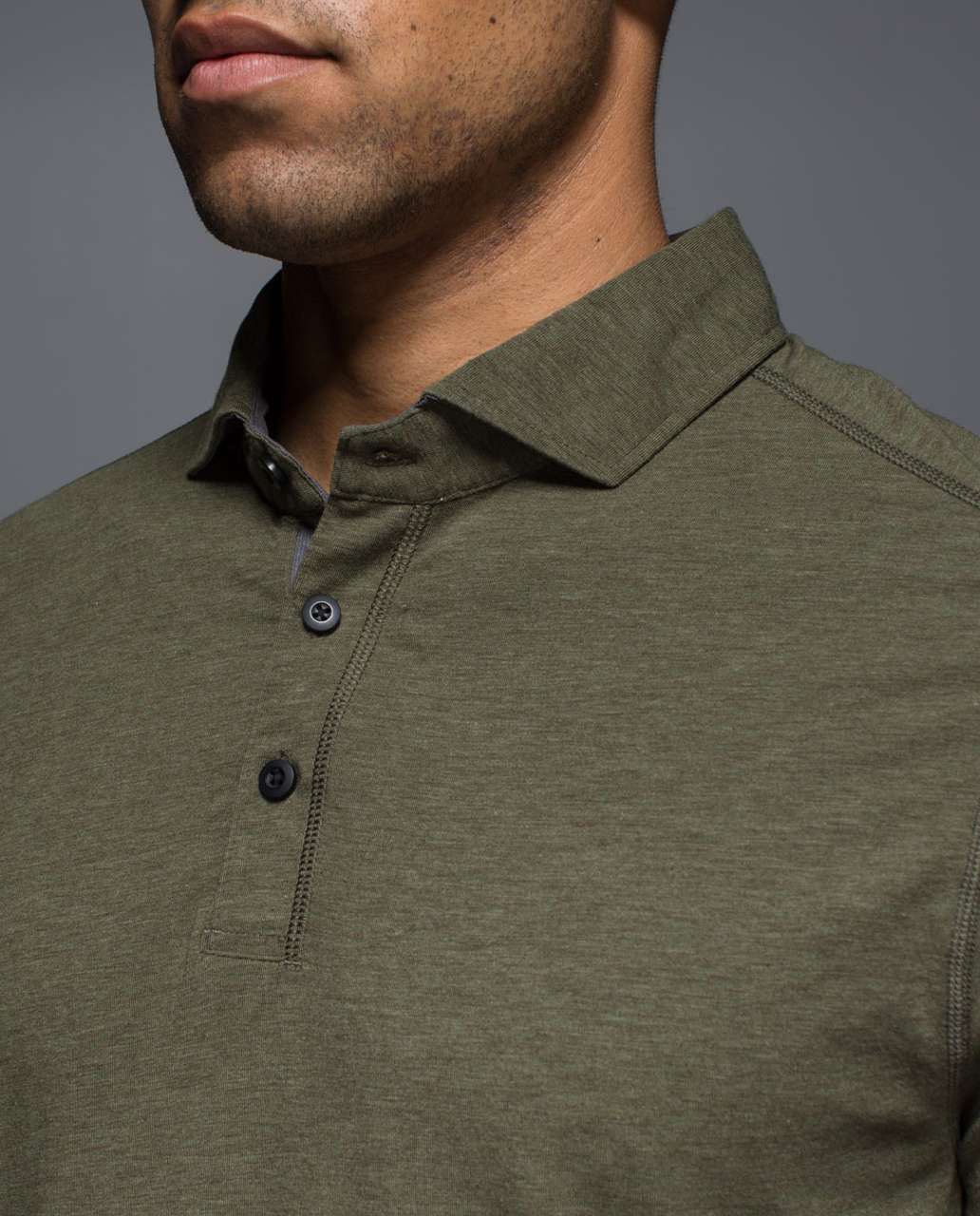 Lululemon Rival Polo - Heathered Fatigue Green