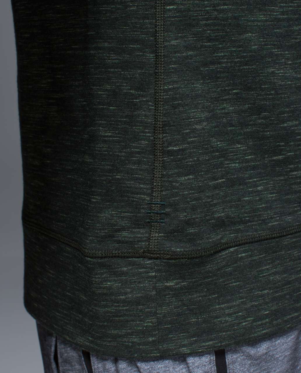 Lululemon Transit Long Sleeve V - Heathered Fuel Green / Fuel Green