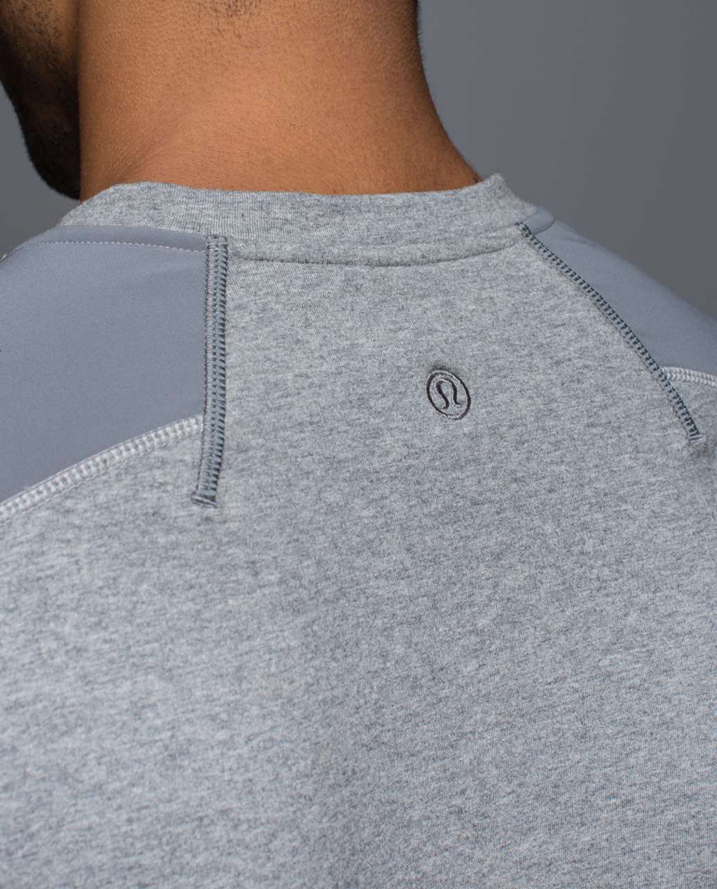 Lululemon Transit Long Sleeve V - Heathered Medium Grey / Slate