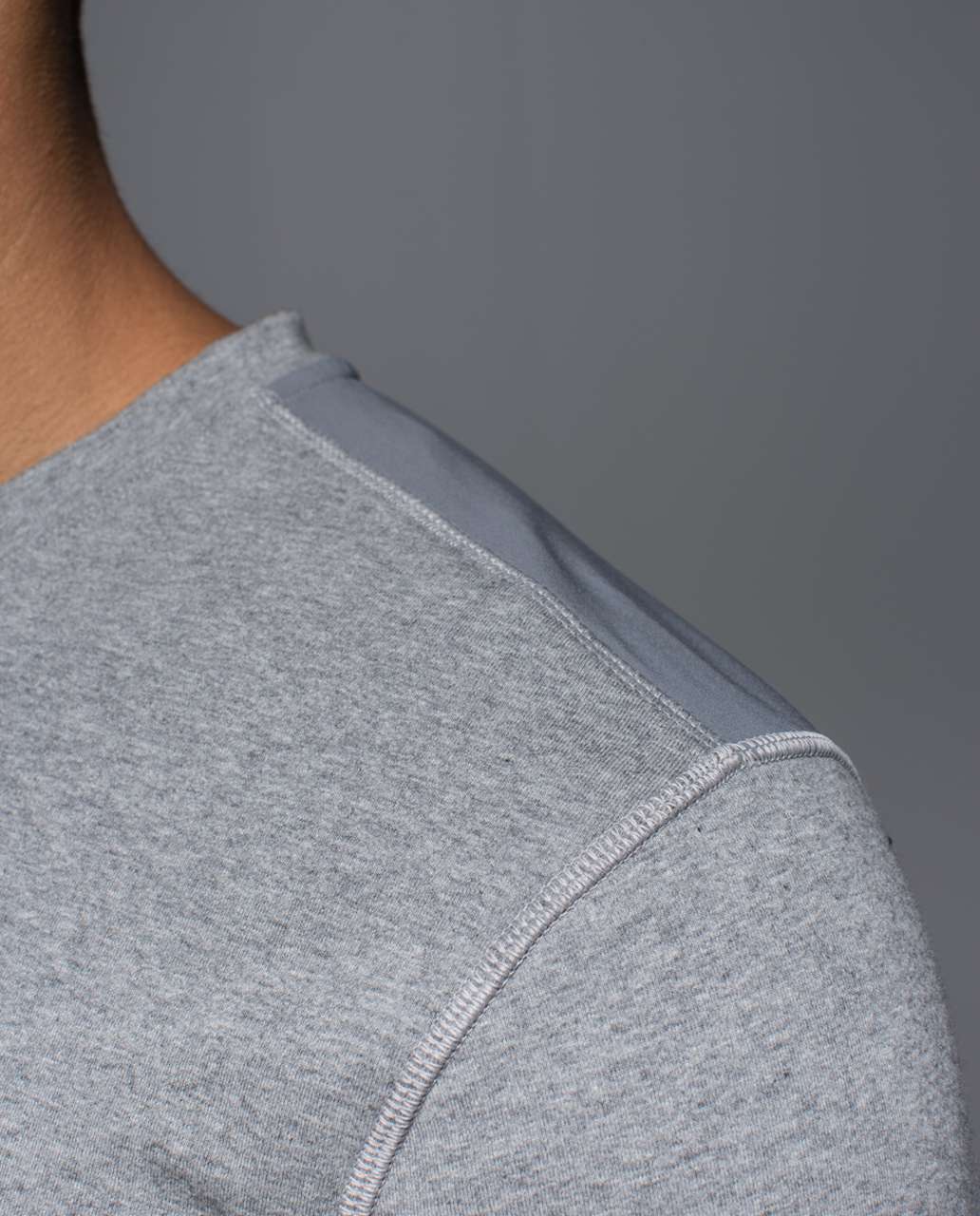 Lululemon Transit Long Sleeve V - Heathered Medium Grey / Slate