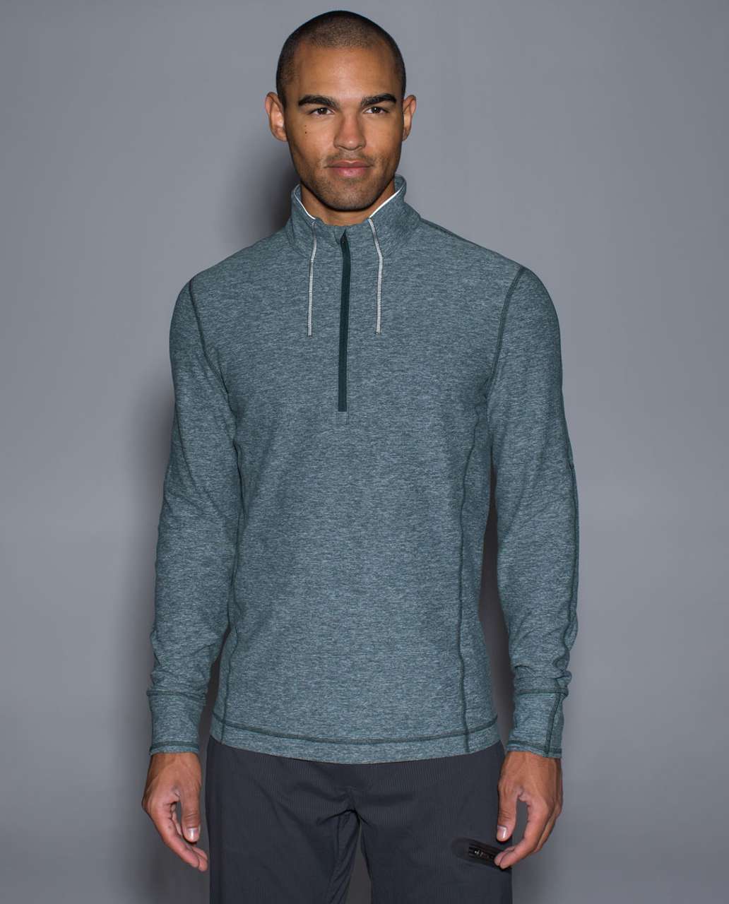 Lululemon Sweat Session 1/2 Zip - Heathered Fuel Green