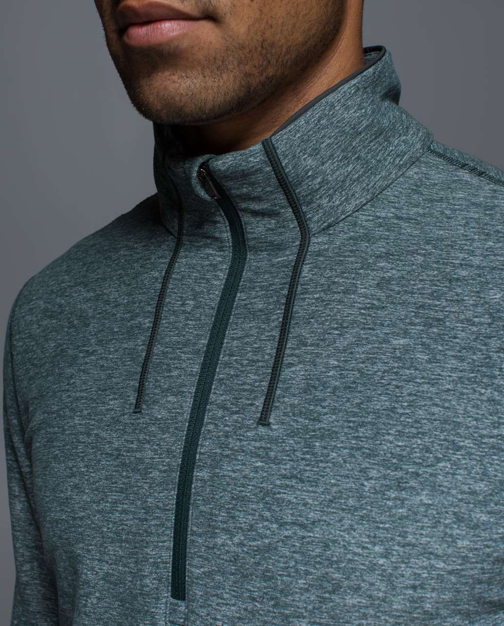 Lululemon Sweat Session 1/2 Zip - Heathered Fuel Green