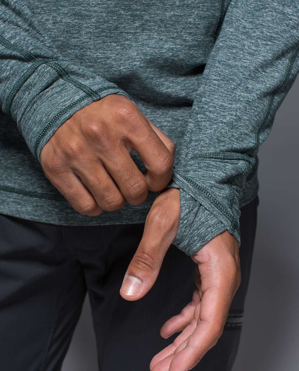 Lululemon Sweat Session 1/2 Zip - Heathered Fuel Green