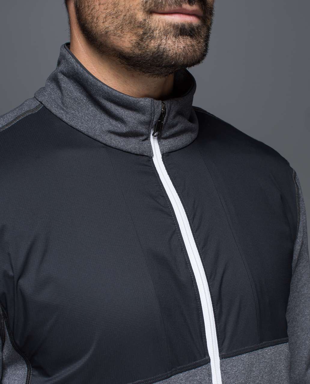 Lululemon Post Session Jacket - Heathered Deep Coal / Deep Coal