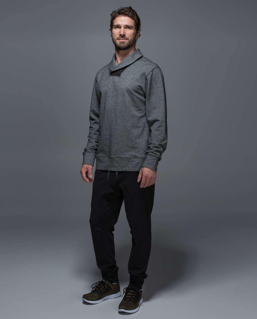 Lululemon Transit Sweater - Heathered Speckled Black / Black