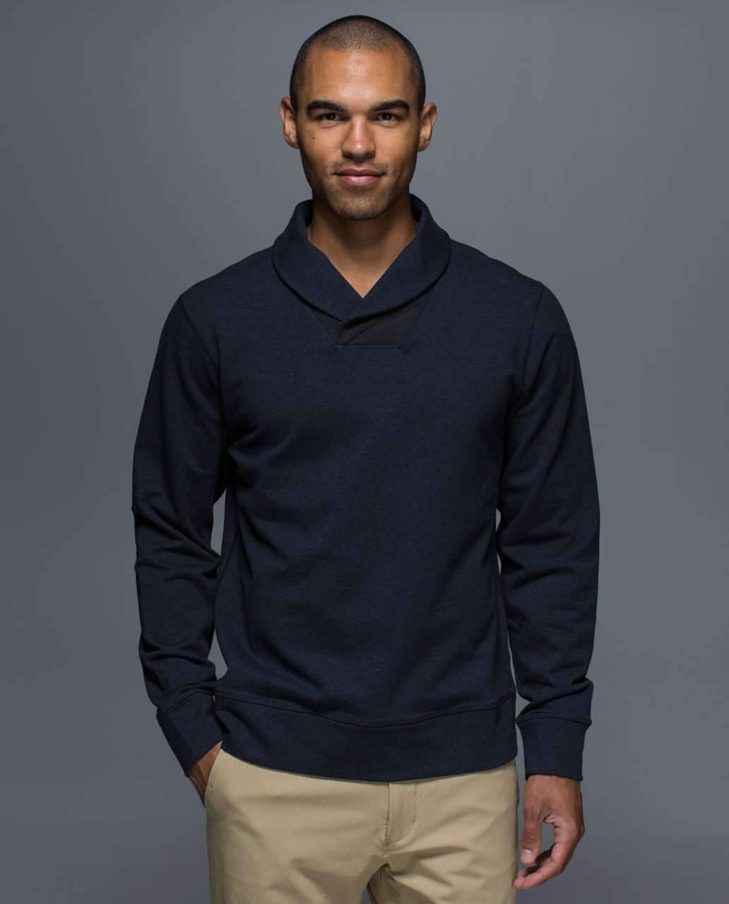 Lululemon Transit Sweater - Heathered Inkwell / Black