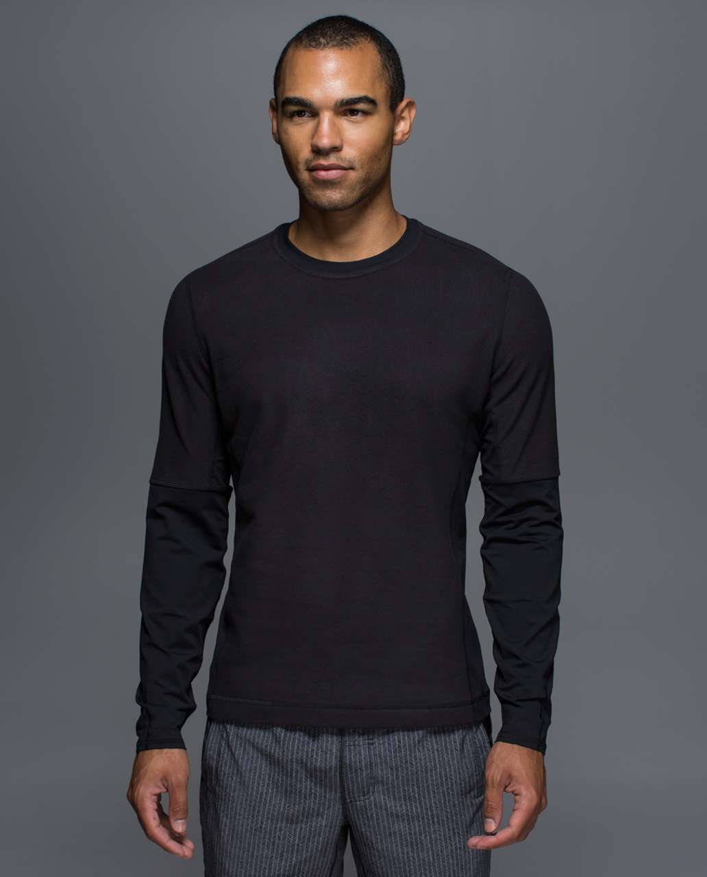 Lululemon Panelled Warmth Crew - Black - lulu fanatics