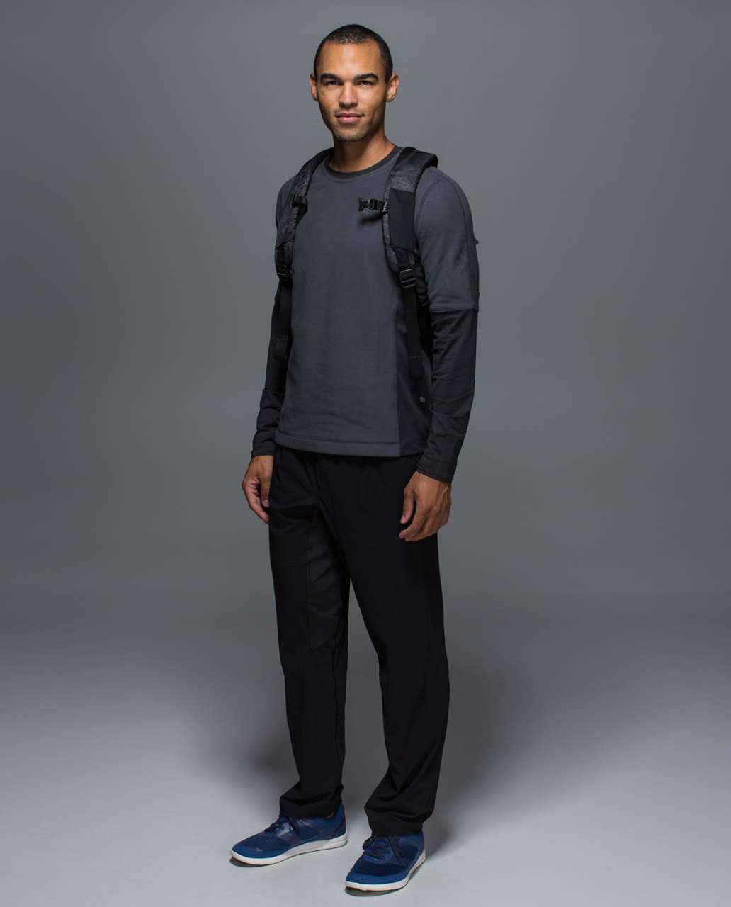 Lululemon Panelled Warmth Crew - Deep Coal