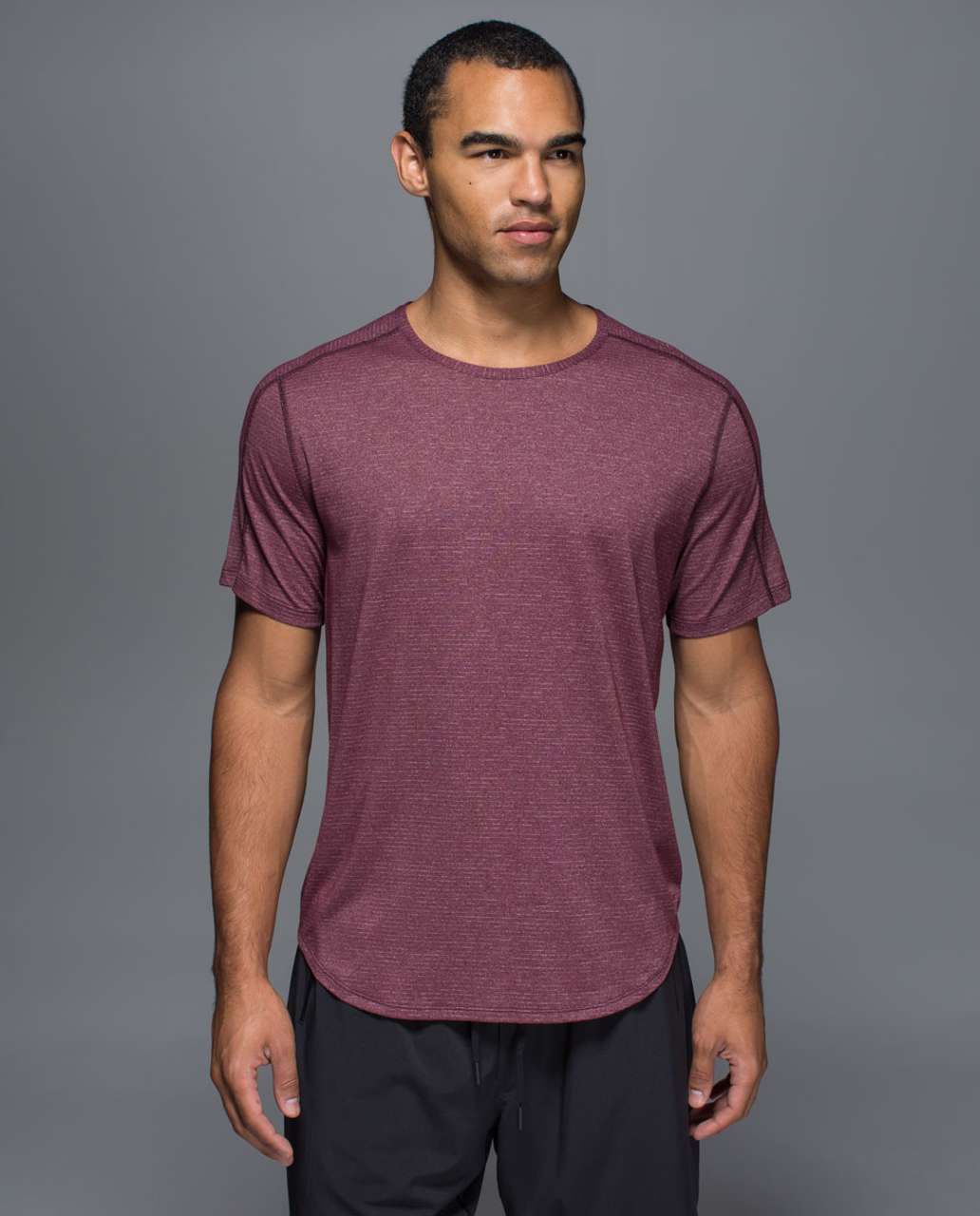 Lululemon Studio Tee - Heathered Bordeaux Drama