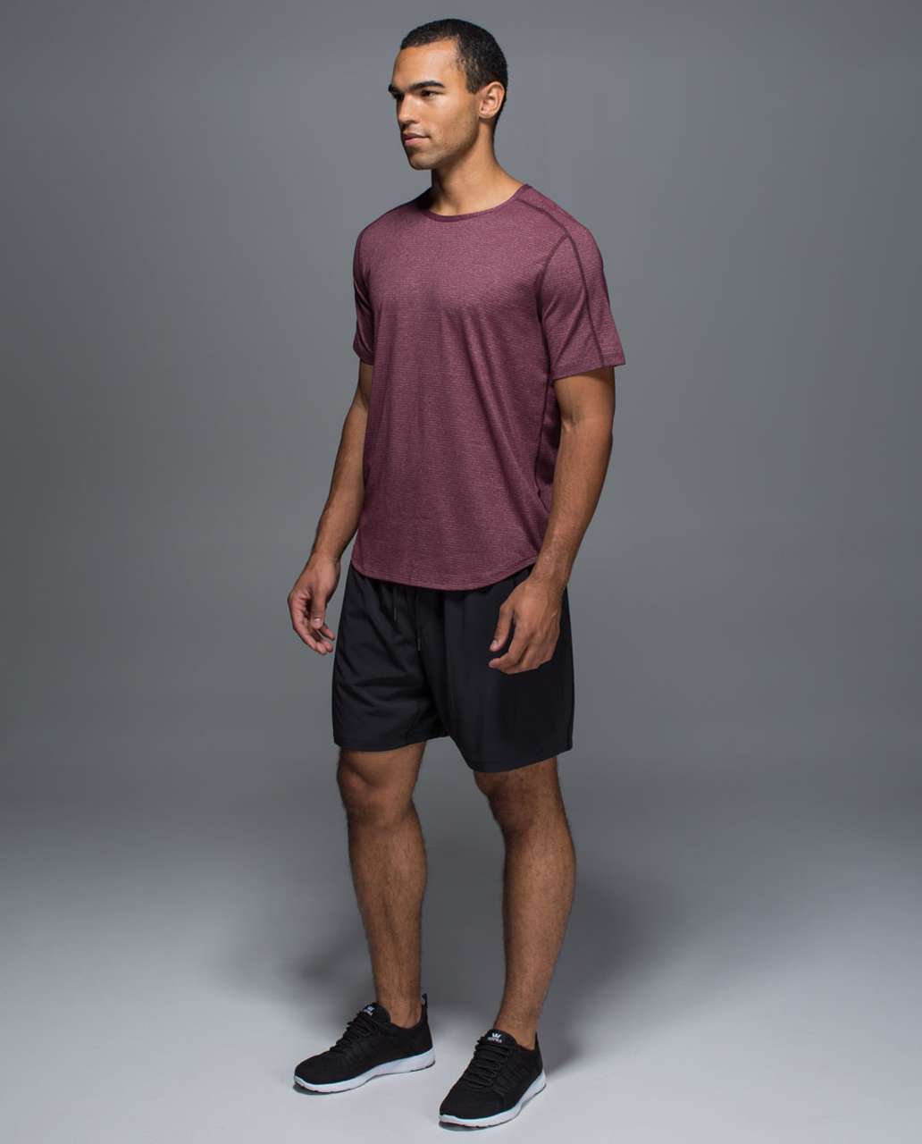 Lululemon Studio Tee - Heathered Bordeaux Drama