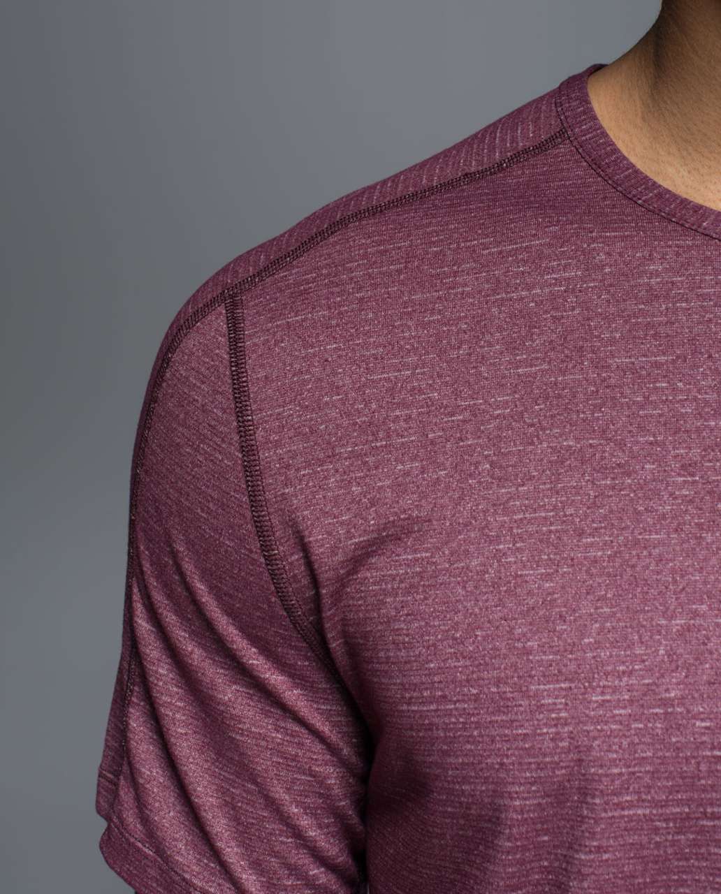 Lululemon Studio Tee - Heathered Bordeaux Drama