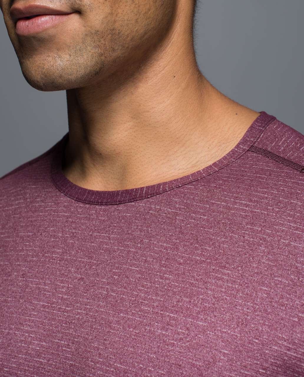 Lululemon Studio Tee - Heathered Bordeaux Drama