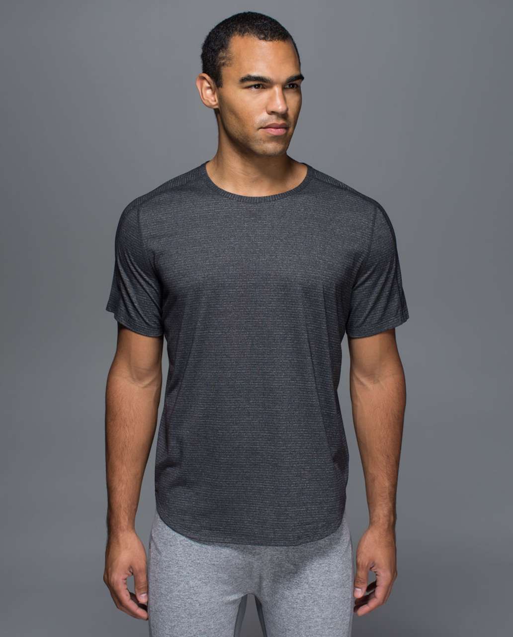 Lululemon Studio Tee - Heathered Black - lulu fanatics