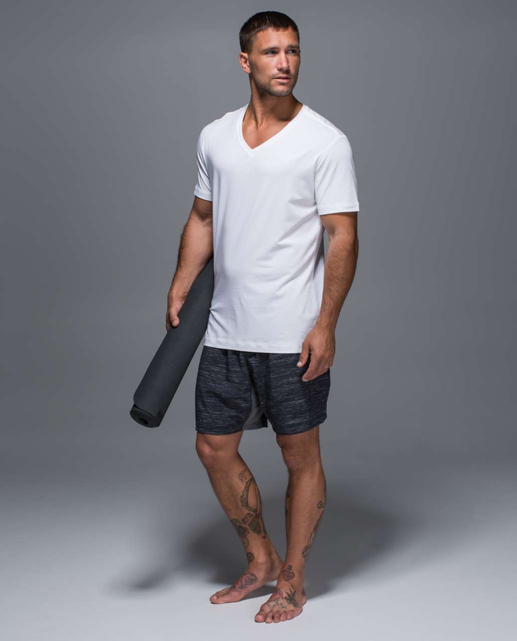 Lululemon On The Mat Short - Oki Heathered Print Black