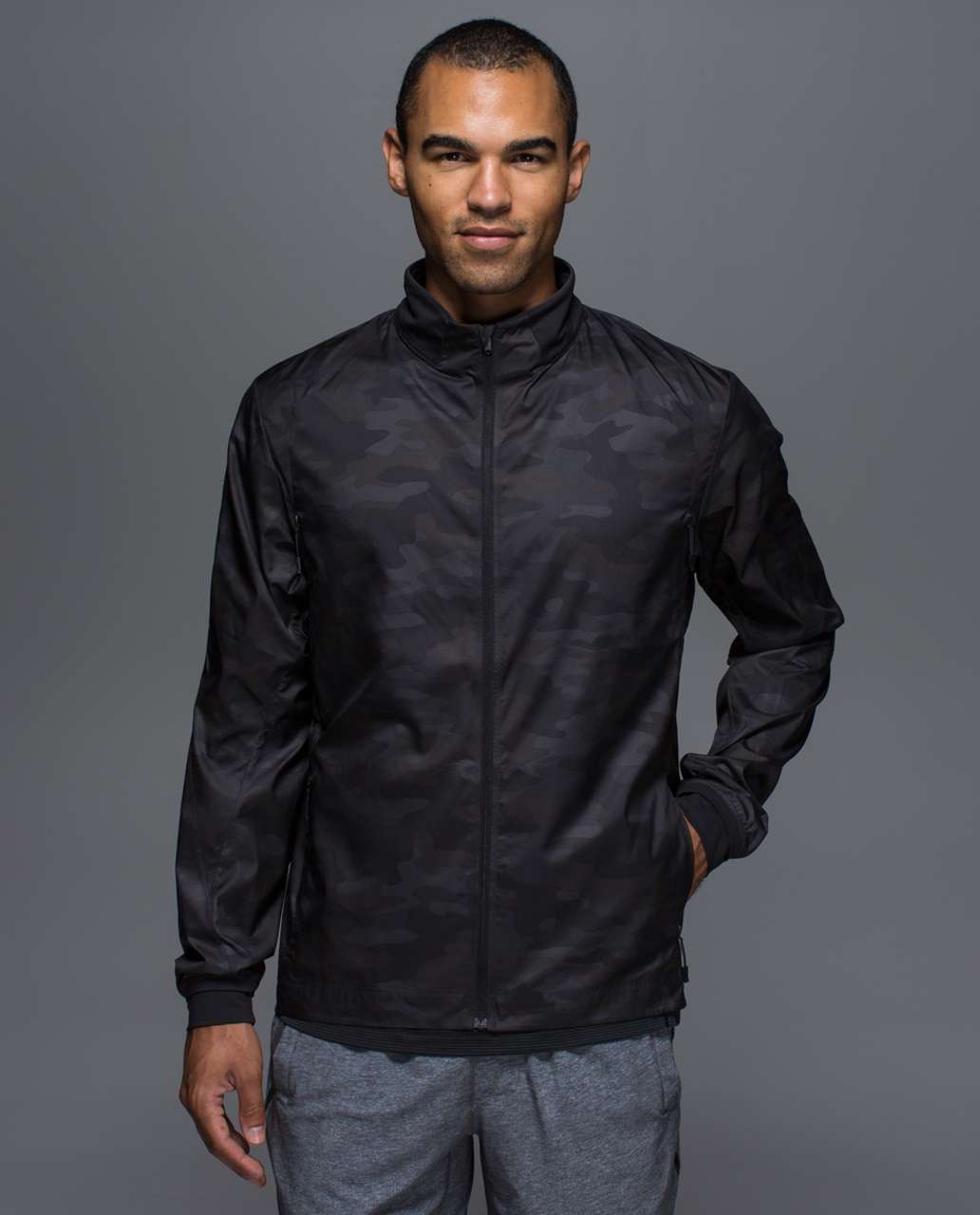 Lululemon Surge Jacket - Lotus Camo Black / Black