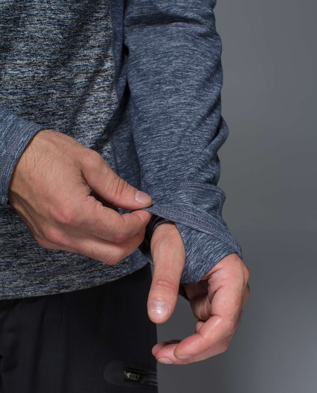 Lululemon Sweat Session 1/2 Zip - Mini Akido Stripe Heathered Black Heathered Inkwell / Heathered Inkwell