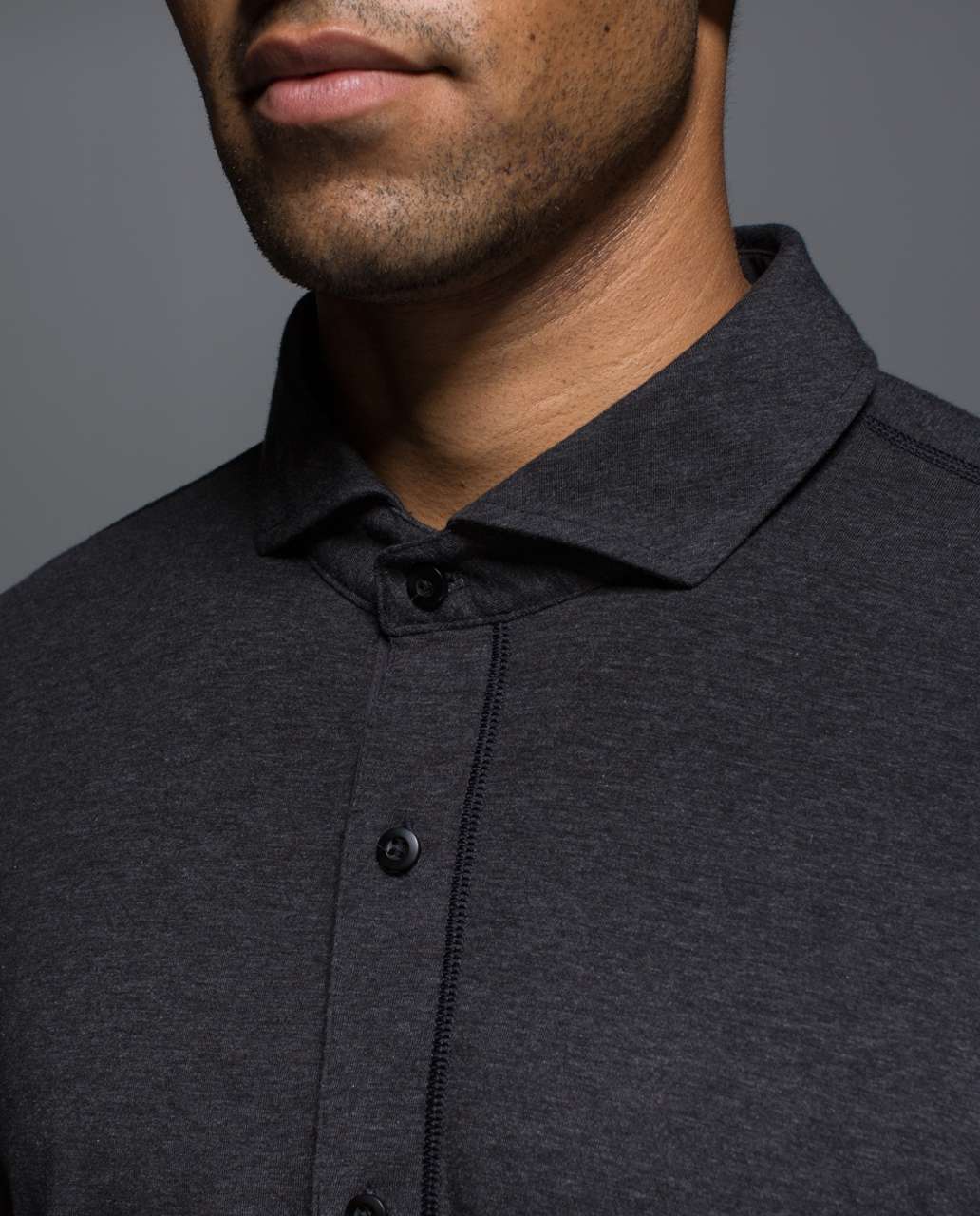 Lululemon Rival Button Up - Heathered Black