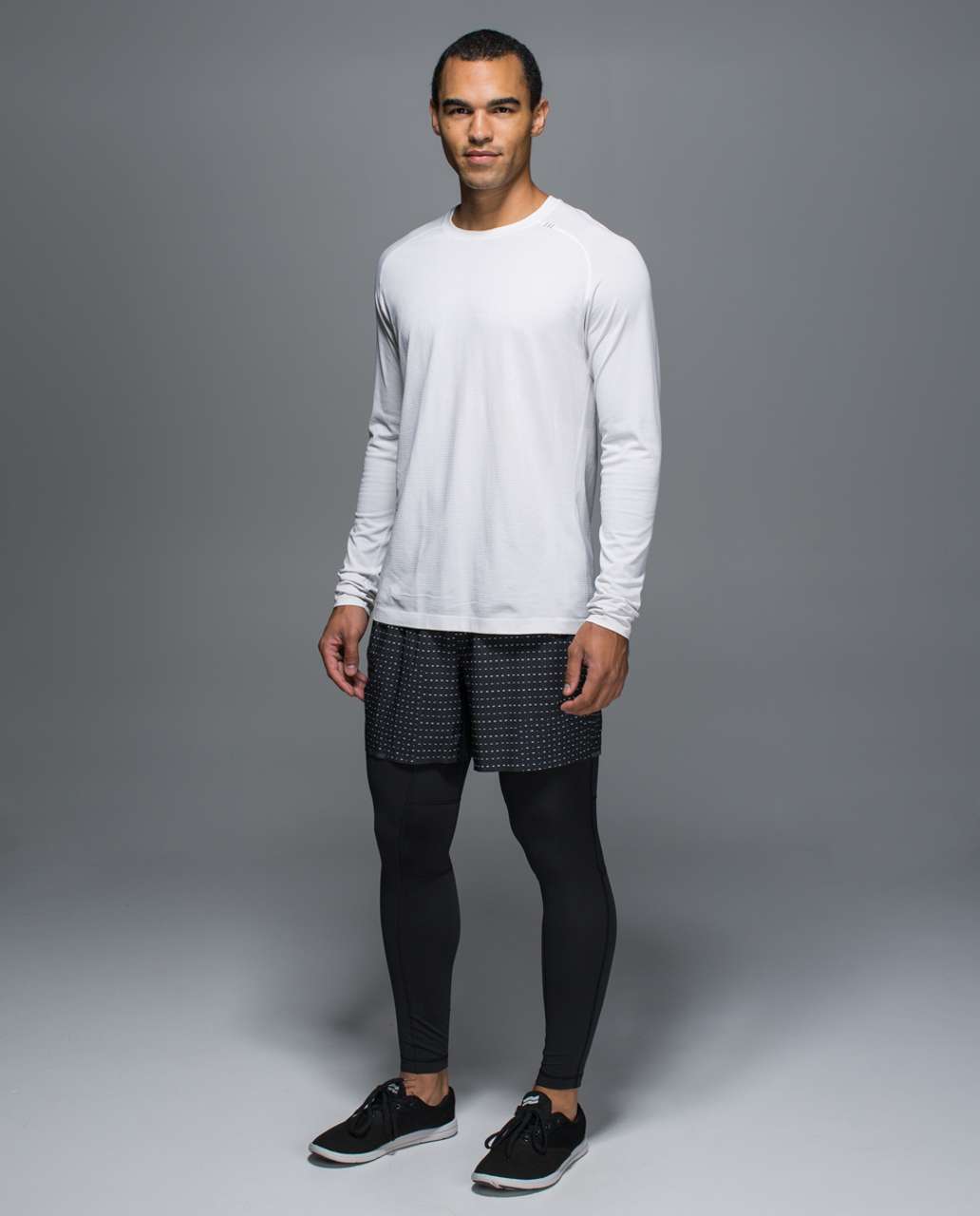 Lululemon Surge Tight 2-in-1 - Digi Geo Jay Grey Black / Black