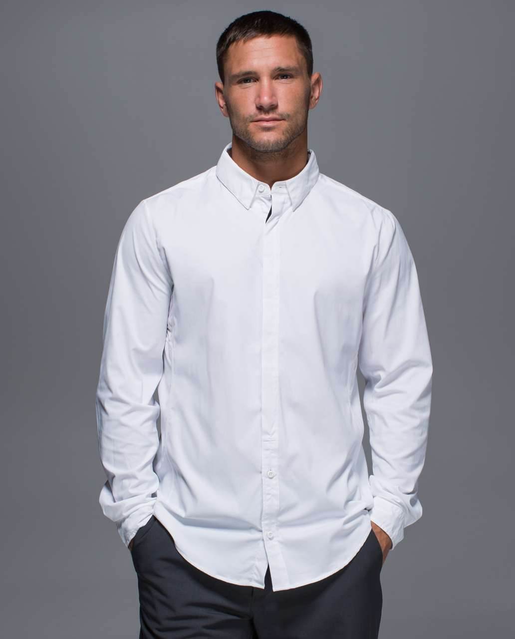 Lululemon Mission Long Sleeve Button Down - Black - lulu fanatics