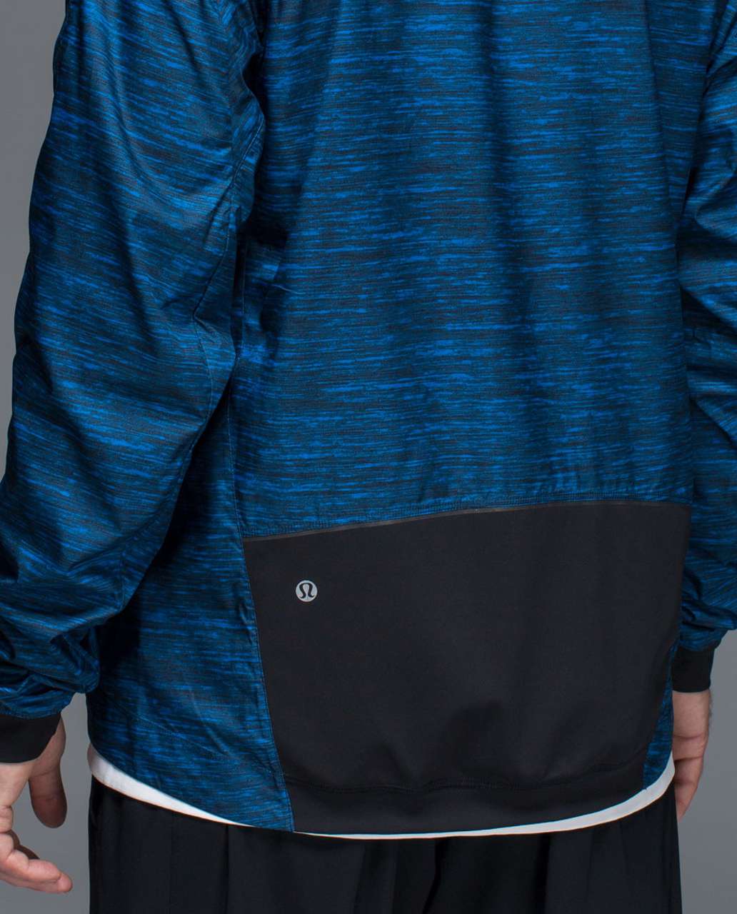 Lululemon Surge Jacket - Oki Heathered Print Black Teacup Blue