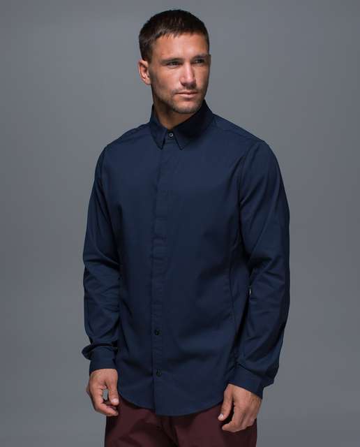 Lululemon Mission Long Sleeve Button Down - Soot - lulu fanatics