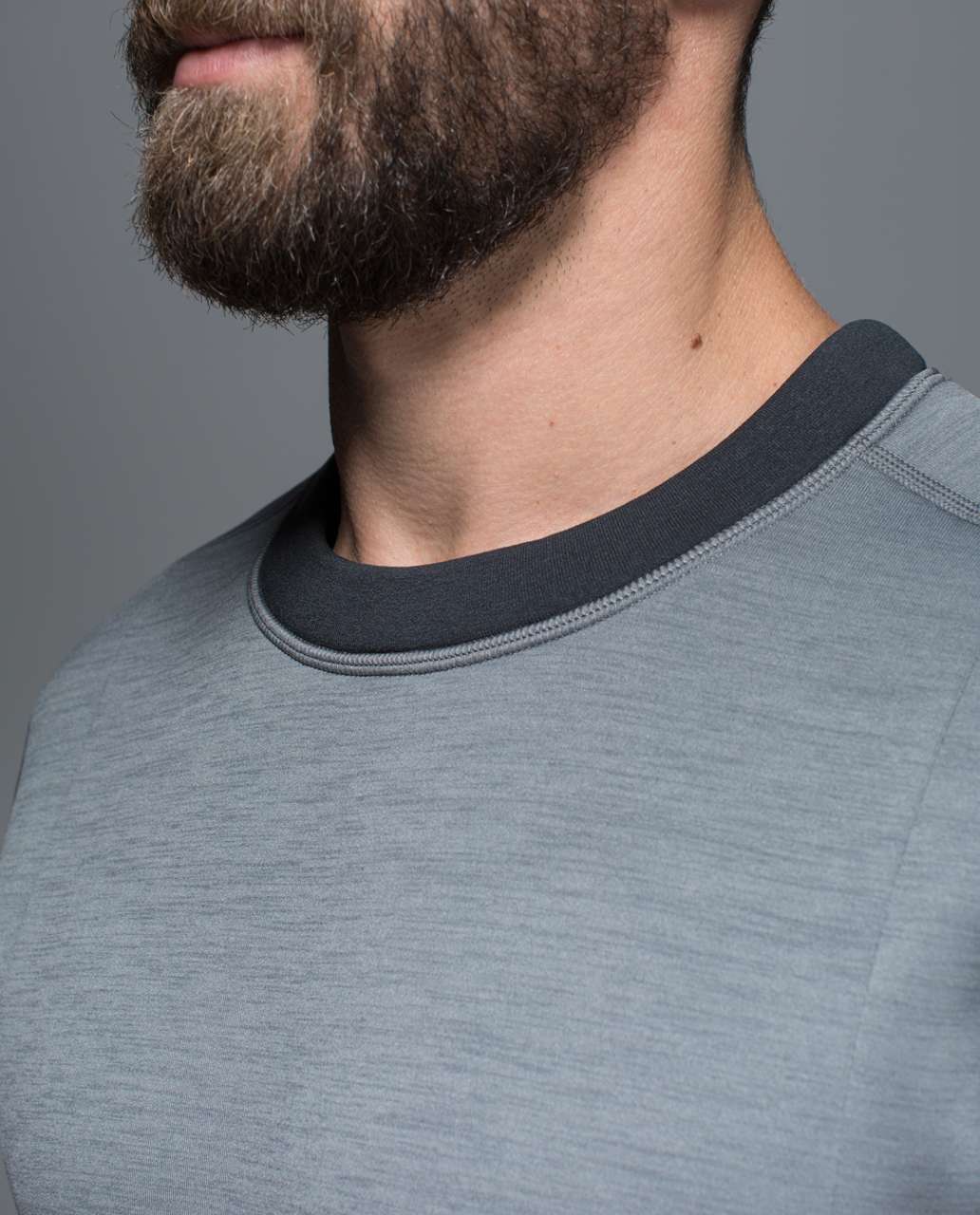 Lululemon Revolution Crew - Heathered Slate / Deep Coal