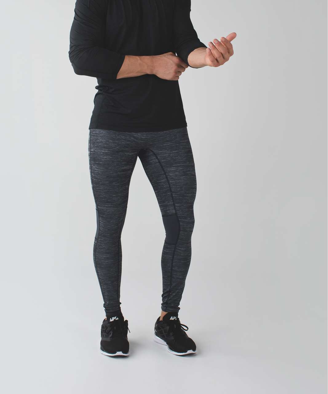 Lululemon Surge Tight - Oki Heathered Print Black / Deep Coal