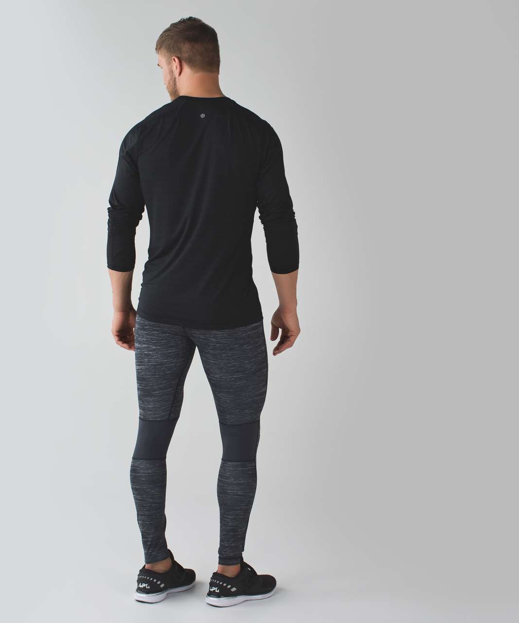 Lululemon Surge Tight - Oki Heathered Print Black / Deep Coal