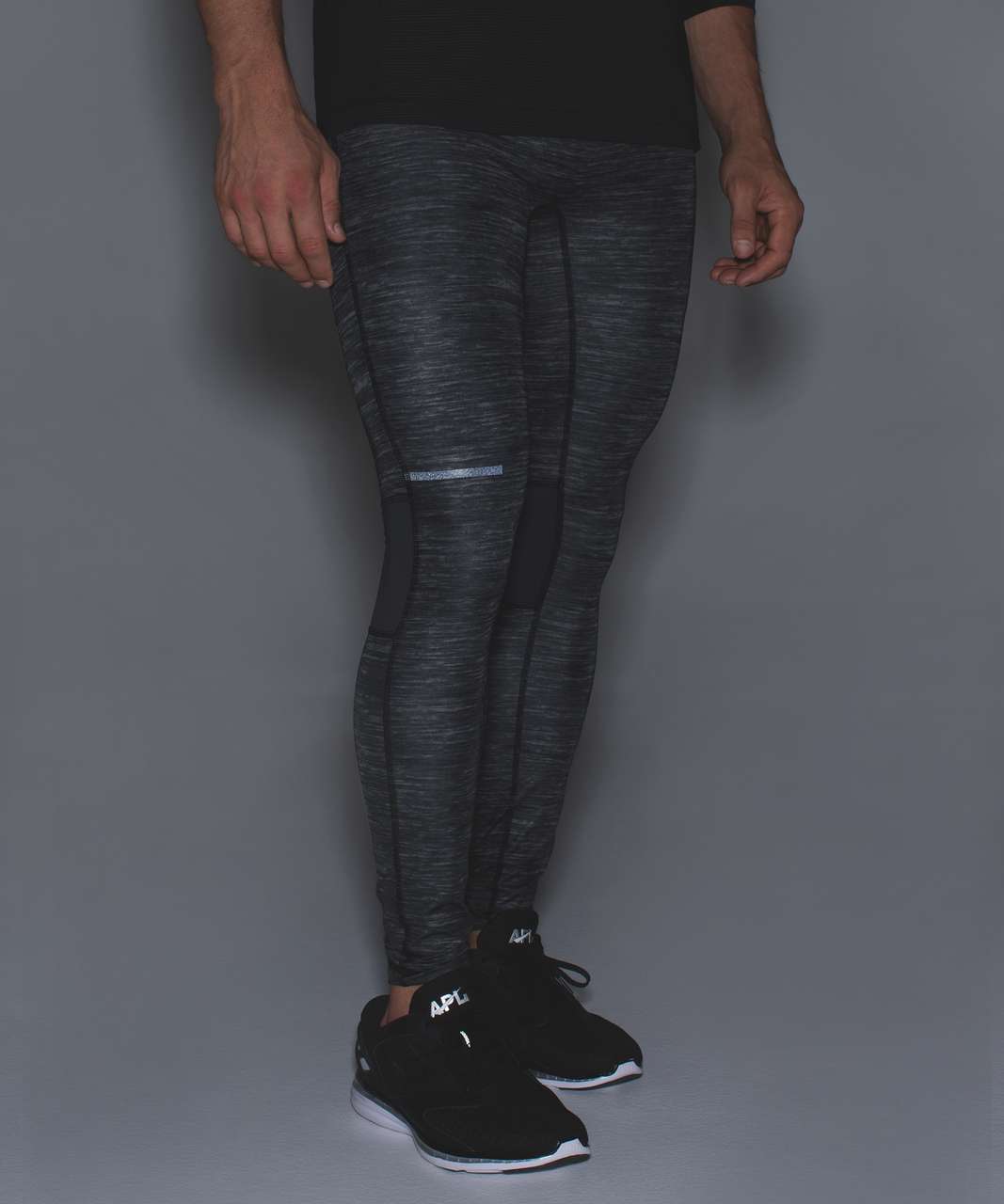 Lululemon Surge Tight - Oki Heathered Print Black / Deep Coal