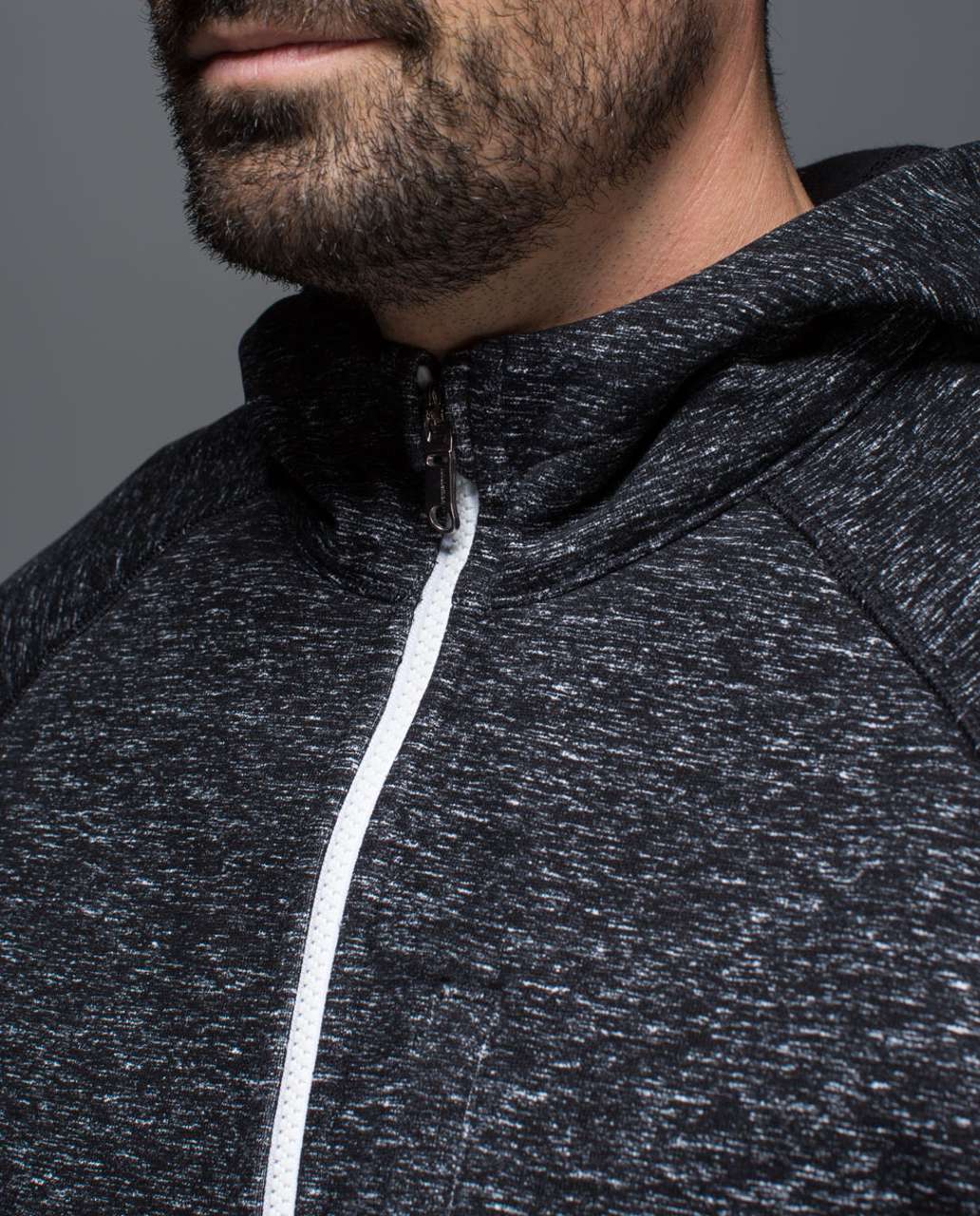 Lululemon Best Coast Hoodie - Needles Texture White Black / Black