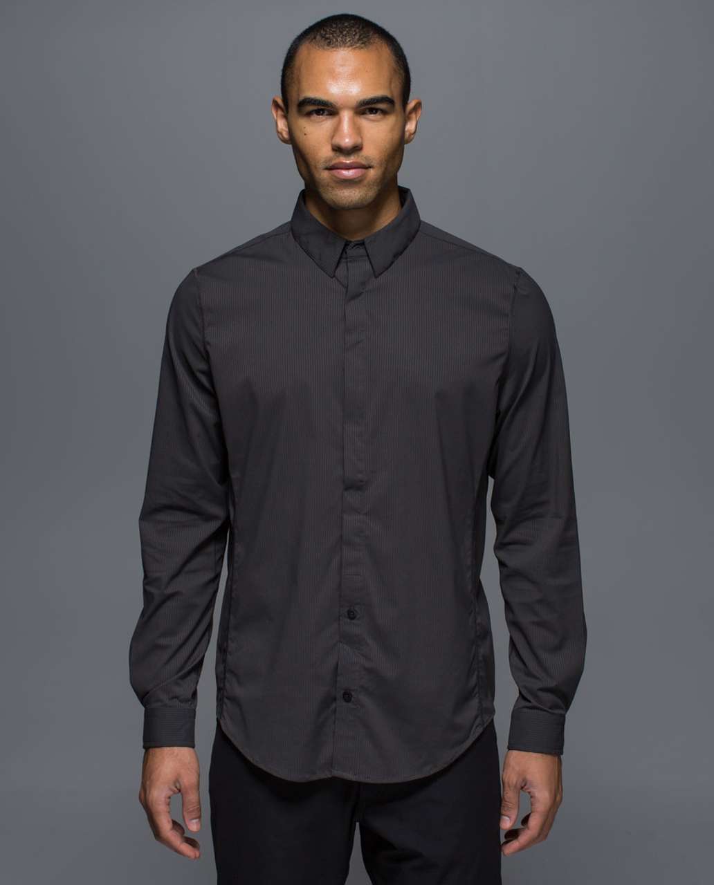 Lululemon Mission Long Sleeve Button Down - Soot - lulu fanatics