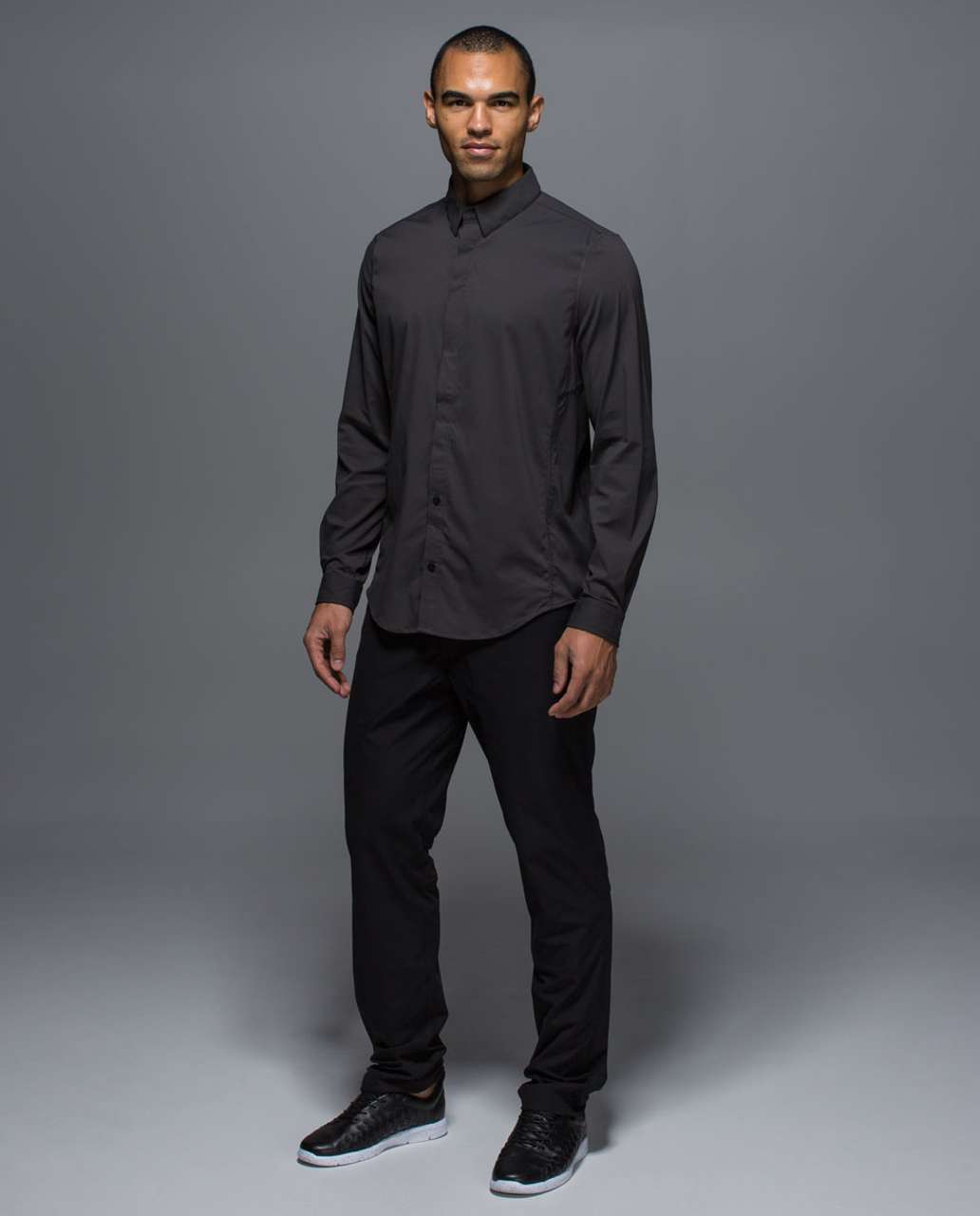 Lululemon Mission Long Sleeve Button Down - Soot